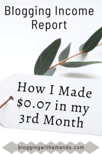 Third month blogging income and traffic