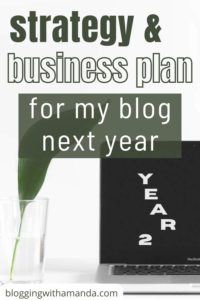 business plan for year 2 blogging
