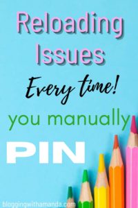 manual pinning reload issues resolved