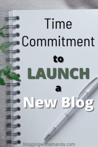 Time commitment to launch a new blog